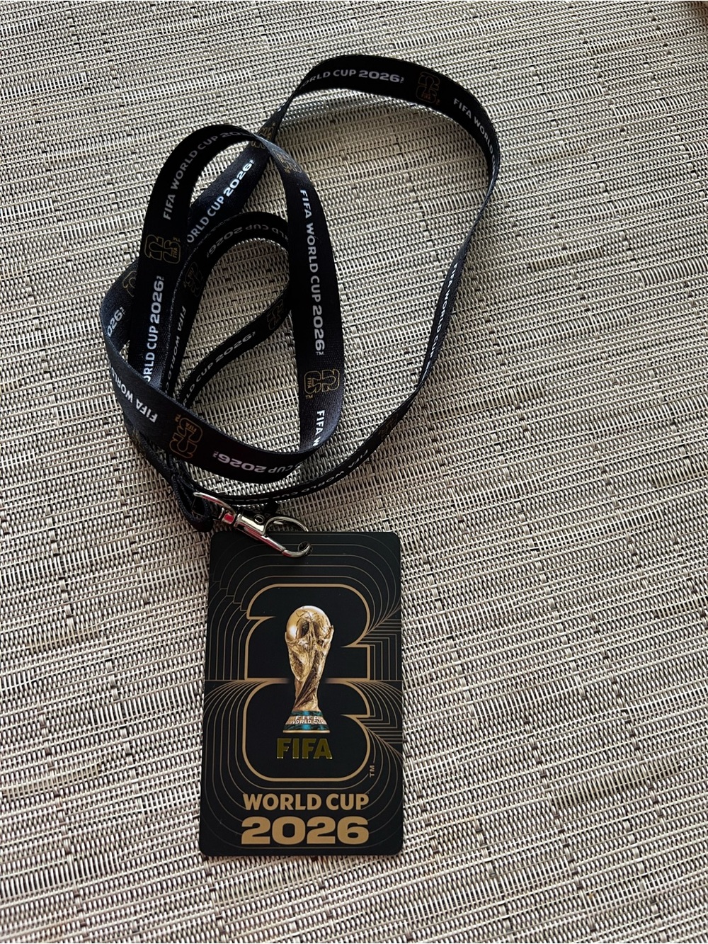 FIFA World Cup 2026 Black & Gold Lanyard Badge